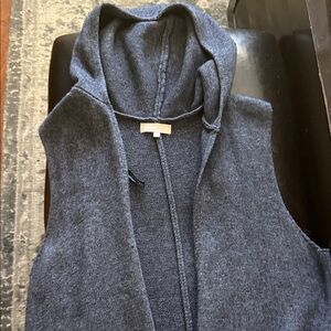 Women's Gray Hooded Sweater Vest